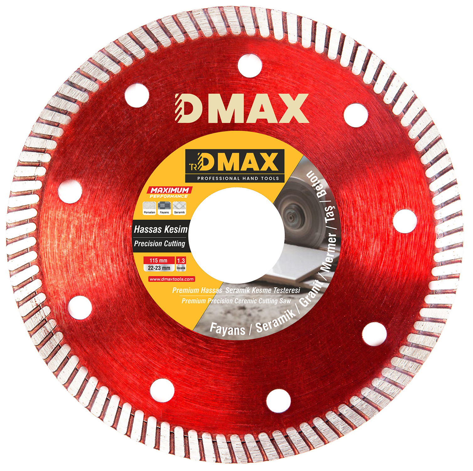 115X1,3X22-23 MM  PREMIUM HASSAS SERAMİK KESME TESTERESİ